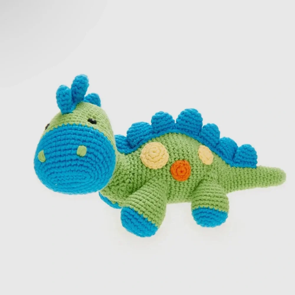Stegosaurus Plush Dino Rattle - Picture 4 of 16